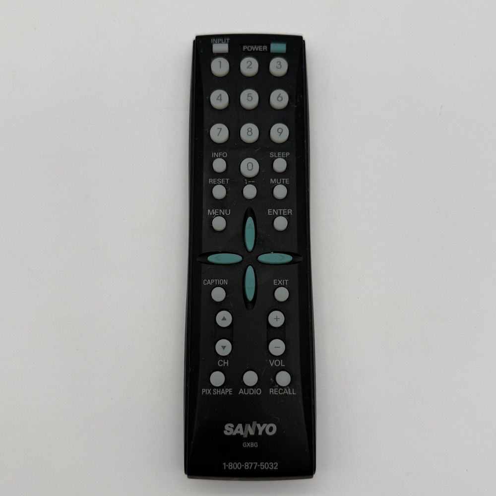 Sanyo GXBG TV Remote Control Black Infrared Replacement OEM Genuine